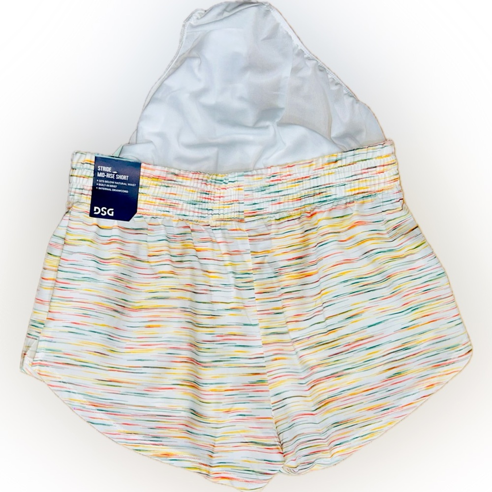 NWT DSG SZ various white/yellow/green/red running shorts W/built-in panty - Picture 5 of 6